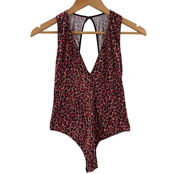 Victoria’s Secret Very Sexy Animal Print Open Back Plunge Teddy Bodysuit Size M - Picture 2 of 8